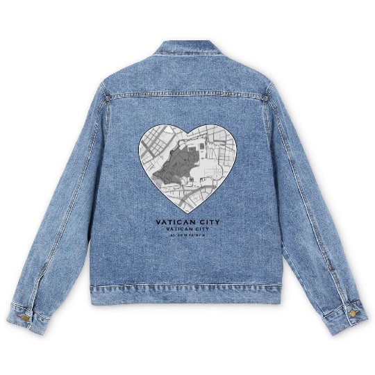 Love for Vatican City Men's Denim Jackets