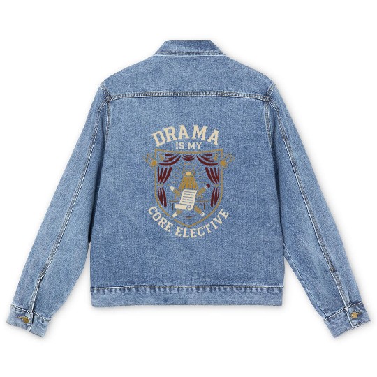 Theater Kid Drama Club Musical Theater Nerd Stage Men's Denim Jackets