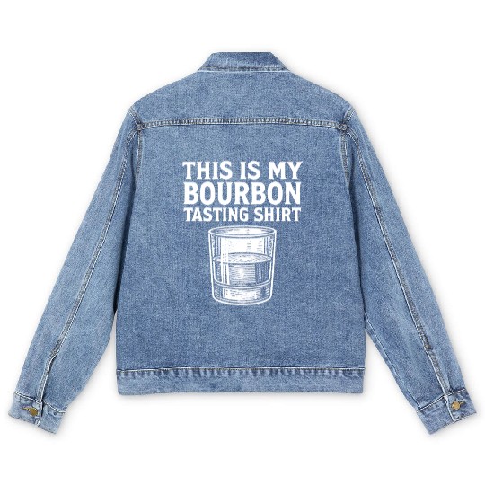 This Is My Bourbon Tasting Men's Denim Jackets Bourbon