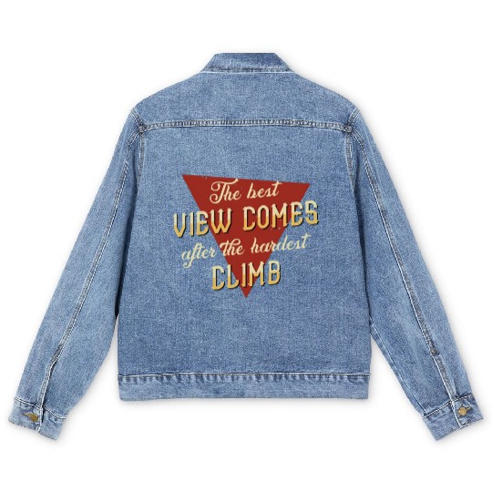Inspirational quotes design Men's Denim Jackets