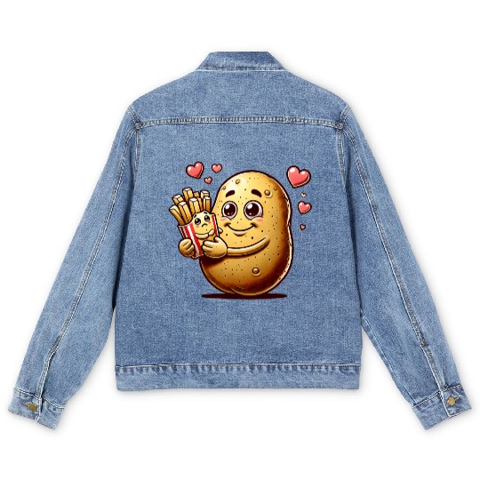 Potato Loves Fries Men's Denim Jackets