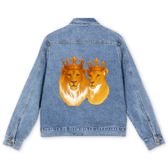 Royal Bond: The King & Queen of the Wild Men's Denim Jackets