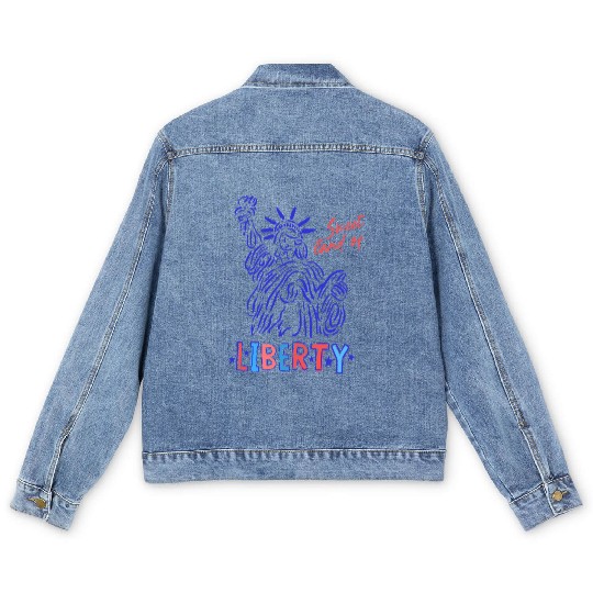 sweet land of liberty Men's Denim Jackets