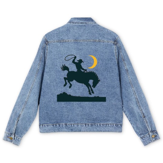Wild West Night Cowboy Men's Denim Jackets