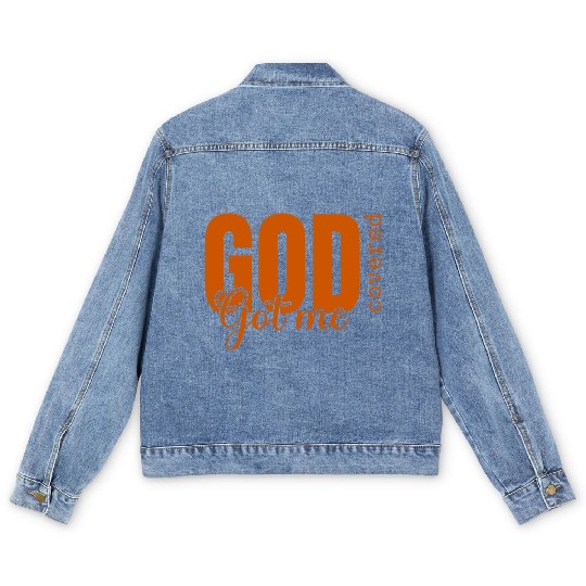 God Got Me Covered - Faith-Based Christian Apparel Men's Denim Jackets
