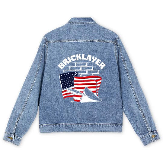 Bricklayer American Pride Flag Design Men's Denim Jackets