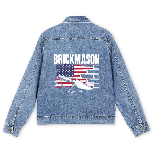 Bricklayer Brickmason American Pride Men's Denim Jackets