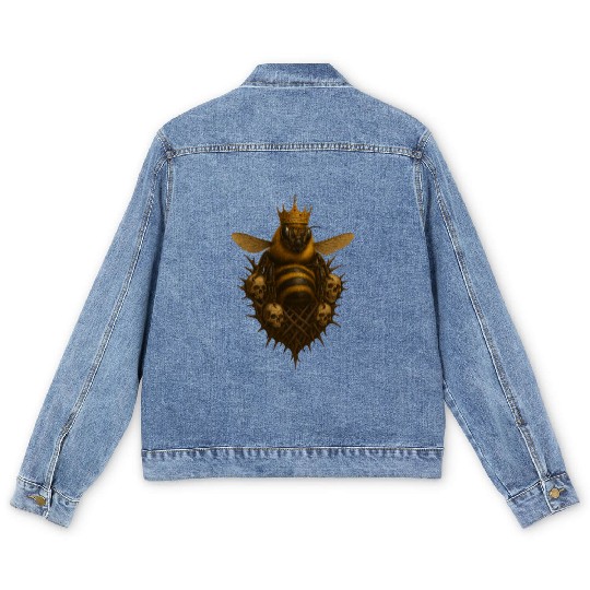 Queen Bee - Gothic Insect Ruler Men's Denim Jackets