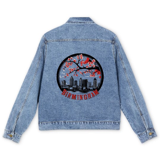 Birmingham City Albm skyline USA Men's Denim Jackets