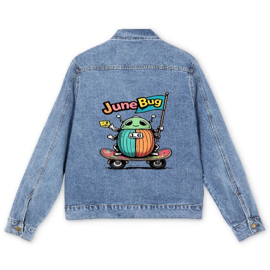 Bug Race Insect Racing Theme Men's Denim Jackets