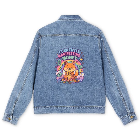 Currently Manifesting Money Men's Denim Jackets
