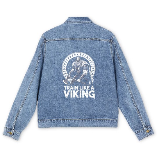 Viking Warrior Athletic Men's Denim Jackets