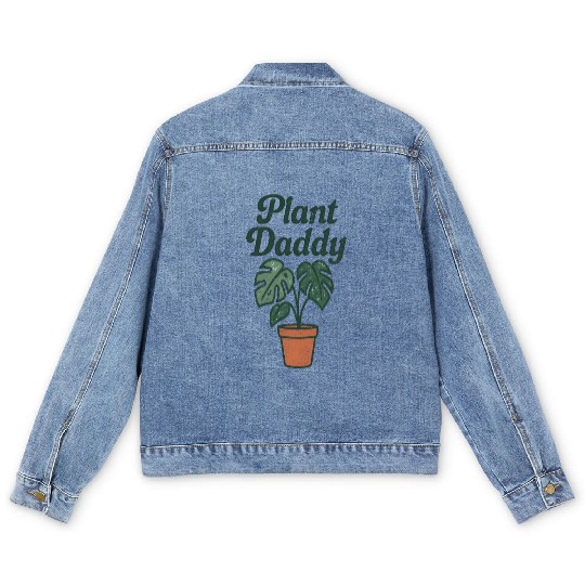 Plant Daddy Greenhouse Humor Men's Denim Jackets
