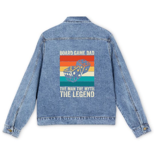 Board game dad Men's Denim Jackets