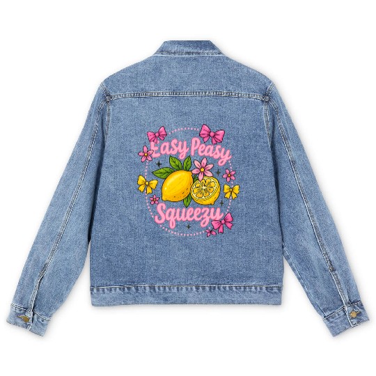 Preppy Lemon Summer Lemon Coquette Men's Denim Jackets