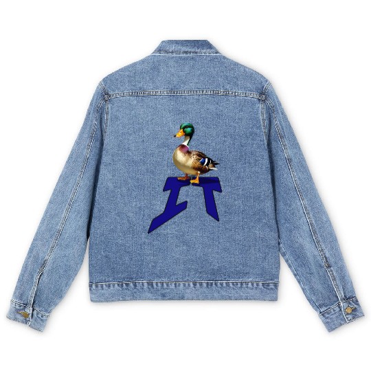 Mallard Duck on the word IT Men's Denim Jackets