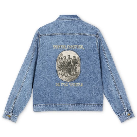 Better Together on Two Wheels Men's Denim Jackets