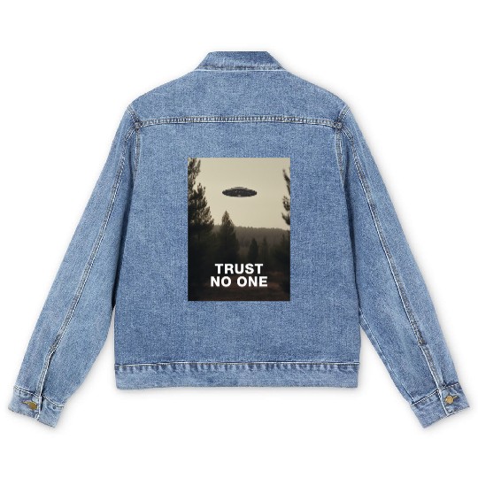 Trust No One/The X-Files poster, S01E24 1994 Men's Denim Jackets