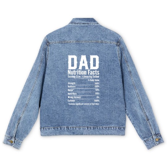 DAD Nutrition Facts Men's Denim Jackets