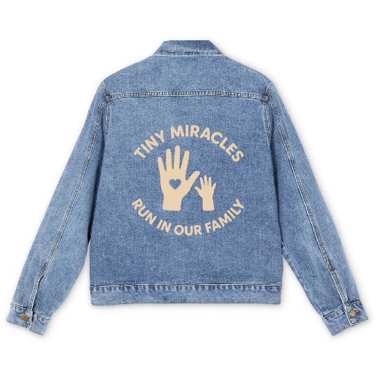 NICU Sibling Preemie Big Brother Big Sister Men's Denim Jackets
