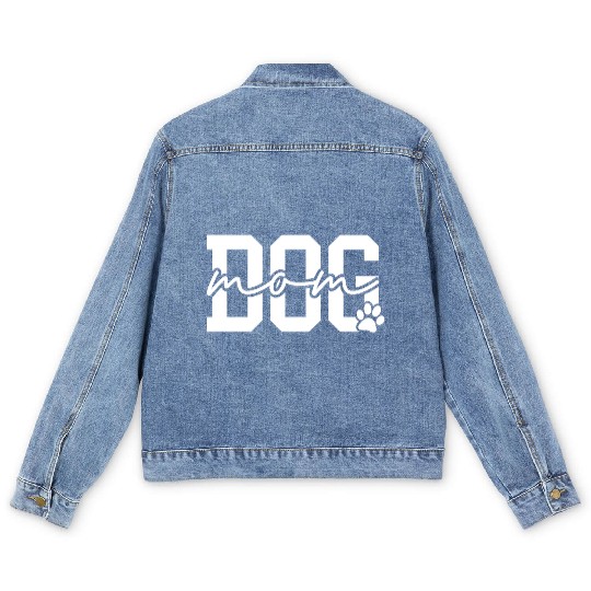 Dog Mom Cool Dog Moms Club Men's Denim Jackets