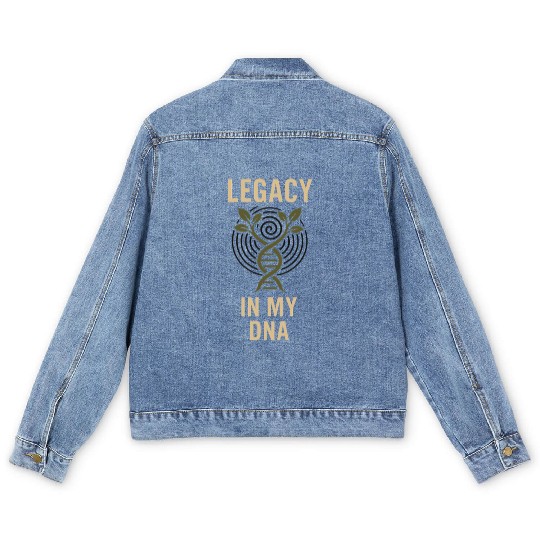 Genealogy Life Family Roots History Hunter Men's Denim Jackets