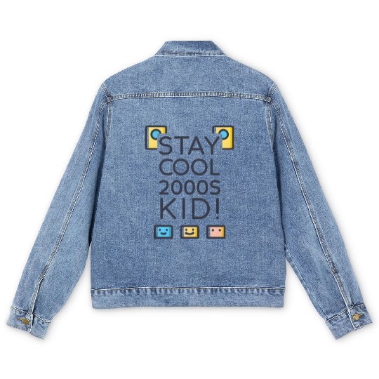 Stay Cool 2000s Kid – Y2K Retro Men's Denim Jackets