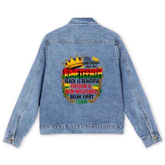 Juneteenth Black History Men's Denim Jackets