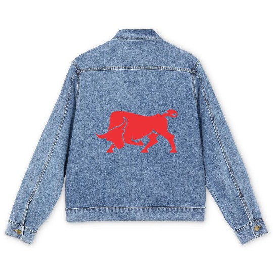 Majestic Buffalo Graphic Men's Denim Jackets