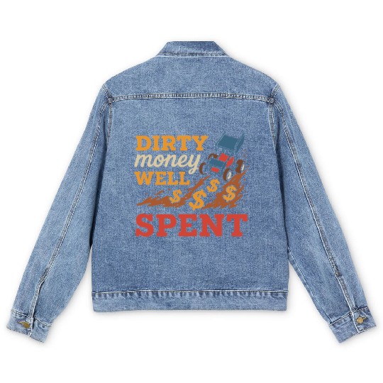 Sprint Car Racing Dirt Track Speed Oval Race Men's Denim Jackets