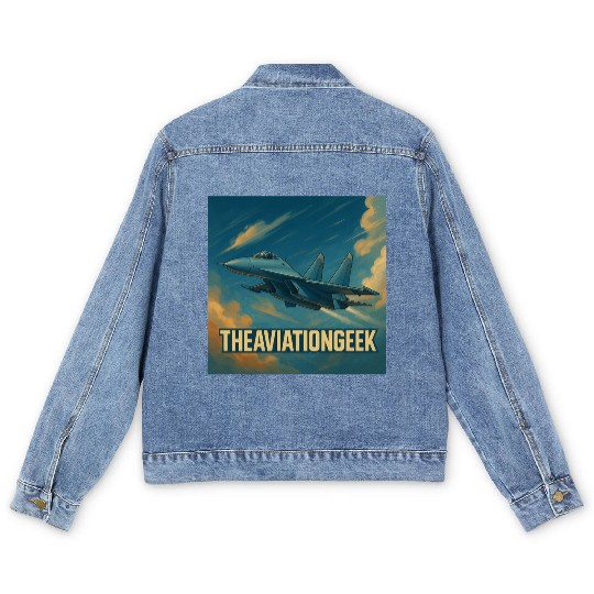 the aviation geek Men's Denim Jackets