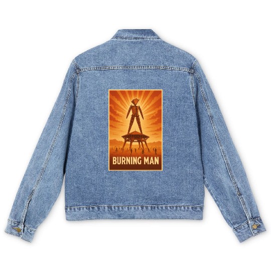 Burning Man Men's Denim Jackets