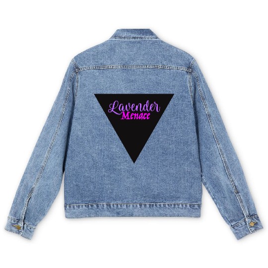 Lavender Menace Black Triangle Men's Denim Jackets