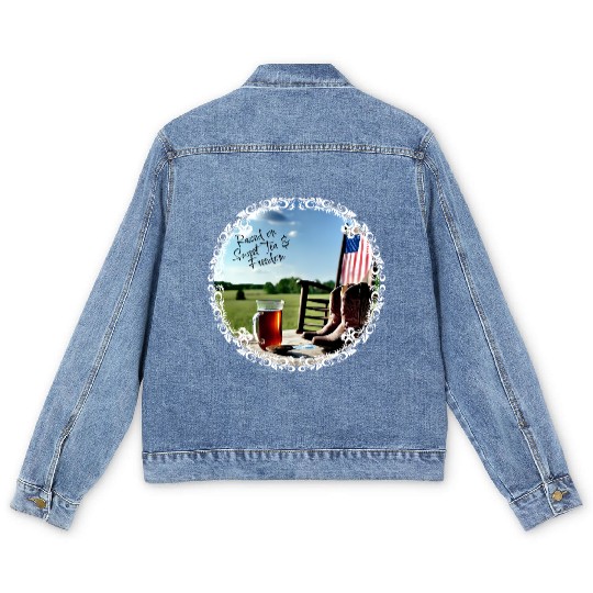 Raised On Sweet Tea & Freedom Men's Denim Jackets
