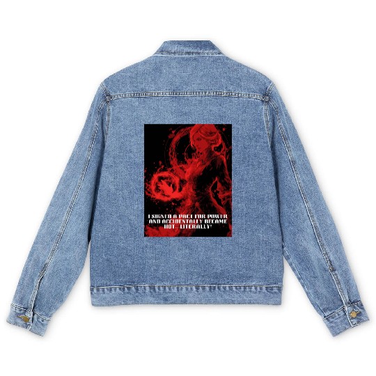 Female Warlock Men's Denim Jackets