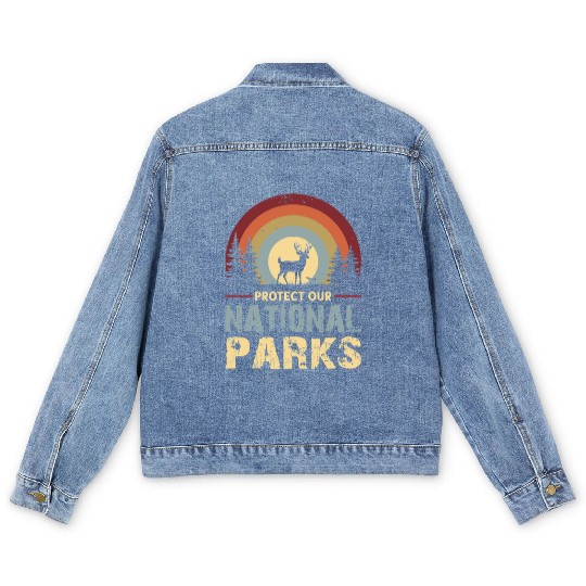 Protect our national parks Men's Denim Jackets