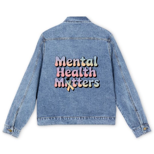 Mental Health Matters – Awareness & Support Men's Denim Jackets