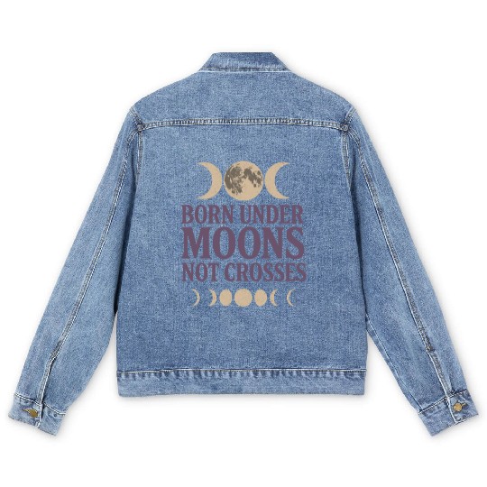 Pagan Pride Wiccan Lifestyle Earth Magic Witch Men's Denim Jackets
