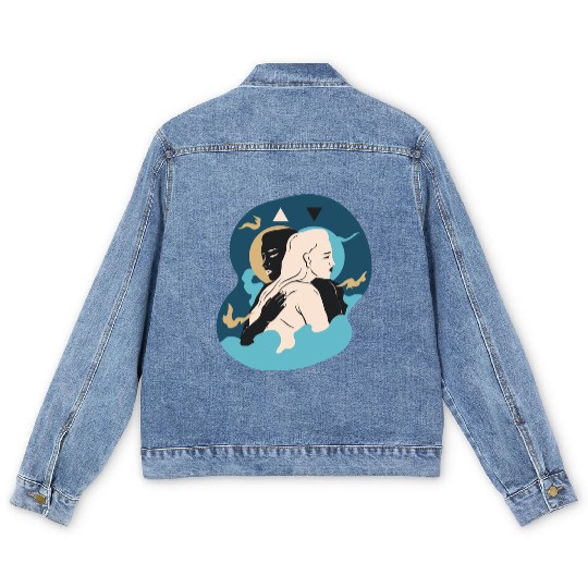 Embrace – Abstract Connection Men's Denim Jackets