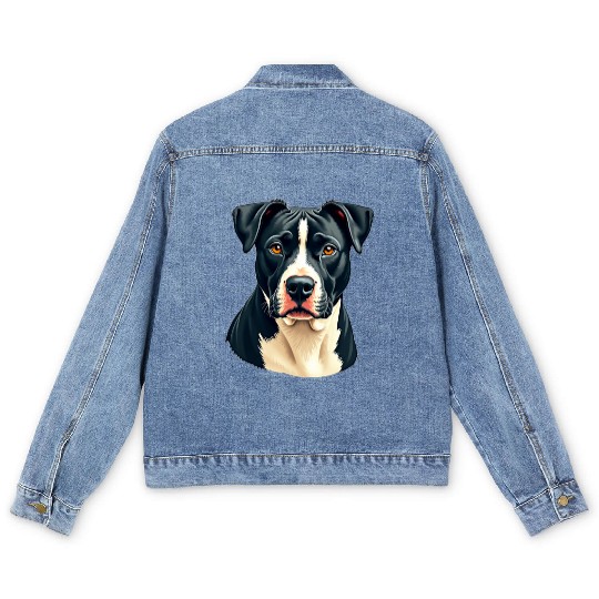 “Pit Bull” – Bold & Beautiful Dogs Men's Denim Jackets