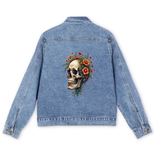 Eco Skull ❘ Nature Vibes ✦ Rebirth Men's Denim Jackets