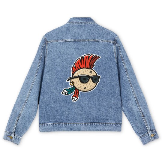 Punk Rock Golf Style Men's Denim Jackets