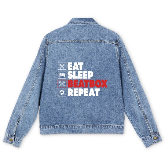 Beatbox Rap Battle Music Beatboxer Men's Denim Jackets