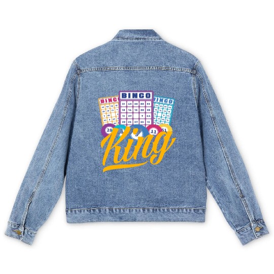 Bingo King Bingo Player Fun Vibes Men's Denim Jackets