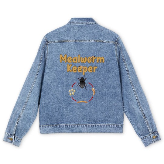Mealworms Farm Tenebrio molitor Insect Lover Men's Denim Jackets