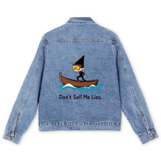 Pacu Jalur boat kid Men's Denim Jackets