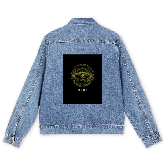 Mystic Eye with Dose Typography Men's Denim Jackets