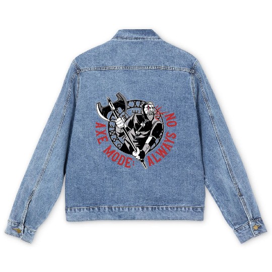 Viking Mythology Pagan Axe Mode Always On Men's Denim Jackets