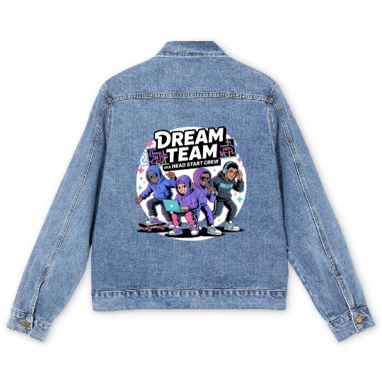 Dream Team Vibes: Head Start Crew Edition Men's Denim Jackets