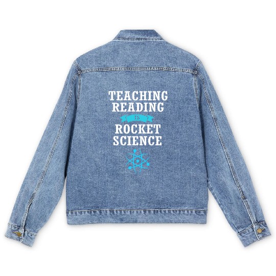 Reading Teacher Librarian Book Men's Denim Jackets